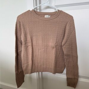 La Hearts Cable Knit Sweater - Brown